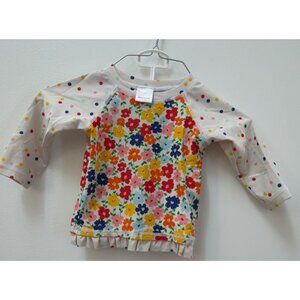 Hanna Andersson Baby Girls 2 pc Floral Rash Guard Set 80 18/24 m Nylon/Spandex P